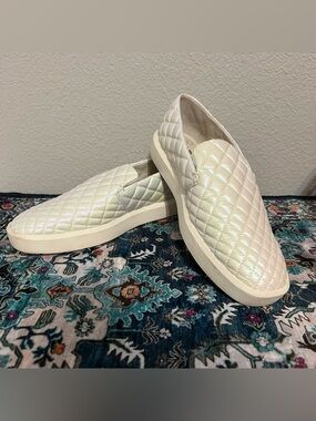Franco Sarto iridescent quilted slip on shoes 9